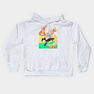 little cowboy rabbit vintage Kids Hoodie